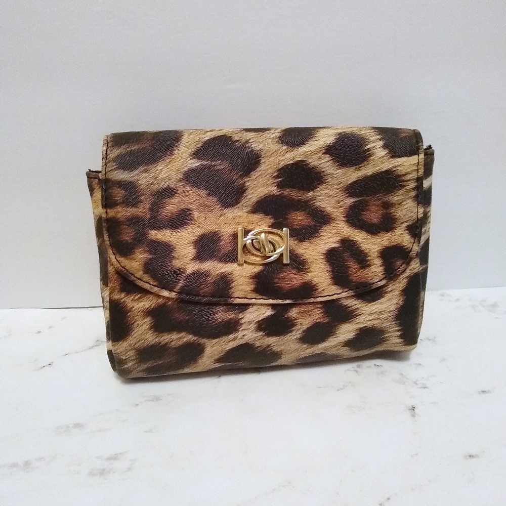 Bebe Donna Leopard Print Belt Bag Fanny Pack